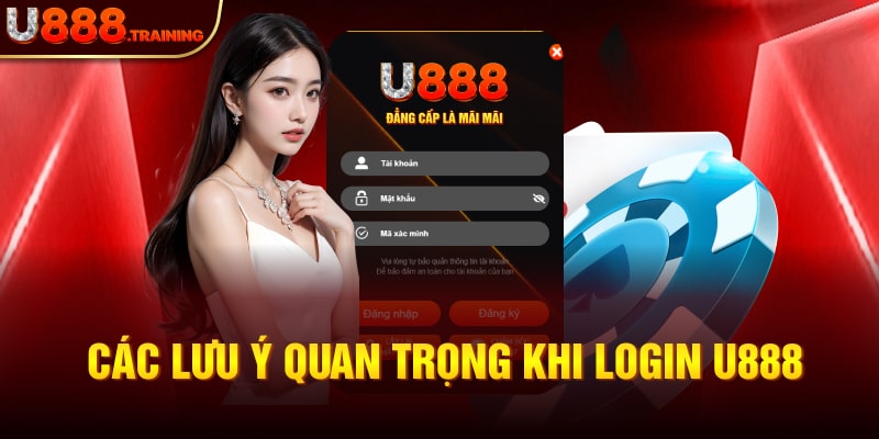 Các lưu ý quan trọng khi đăng nhập U888